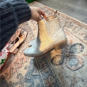 Stylish Cream Ankle Boots
